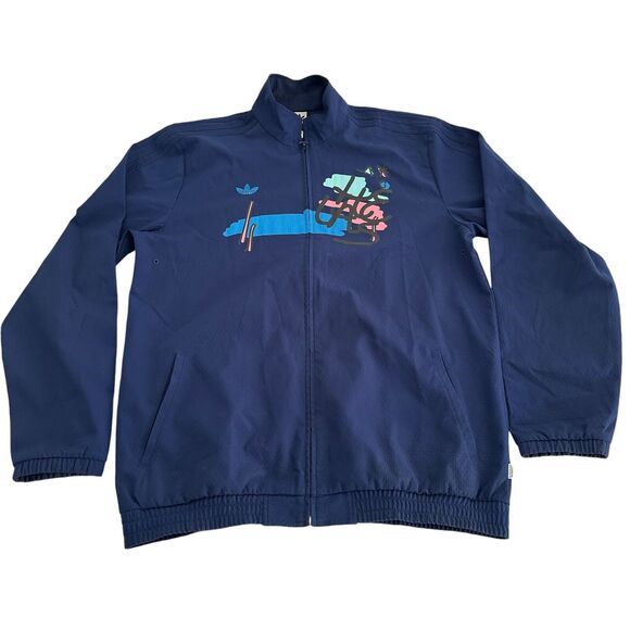 Adidas x Hélas Lucas Puig Skateboarding Track Jacket Men's Size Large Blue RARE - Picture 2 of 12